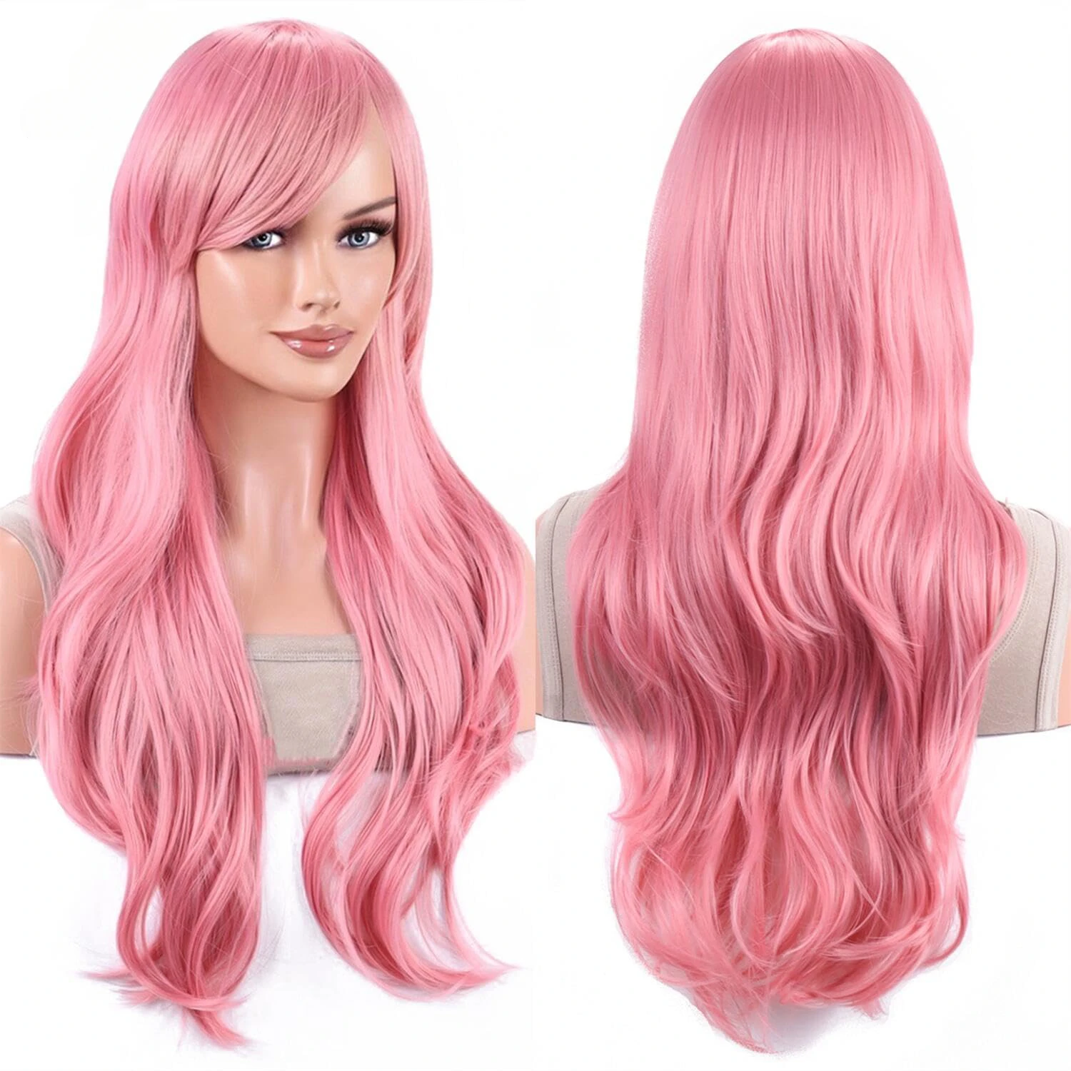 

Fashion 70cm Long Wavy Curly Hair Heat Resistant Cosplay Women Wig