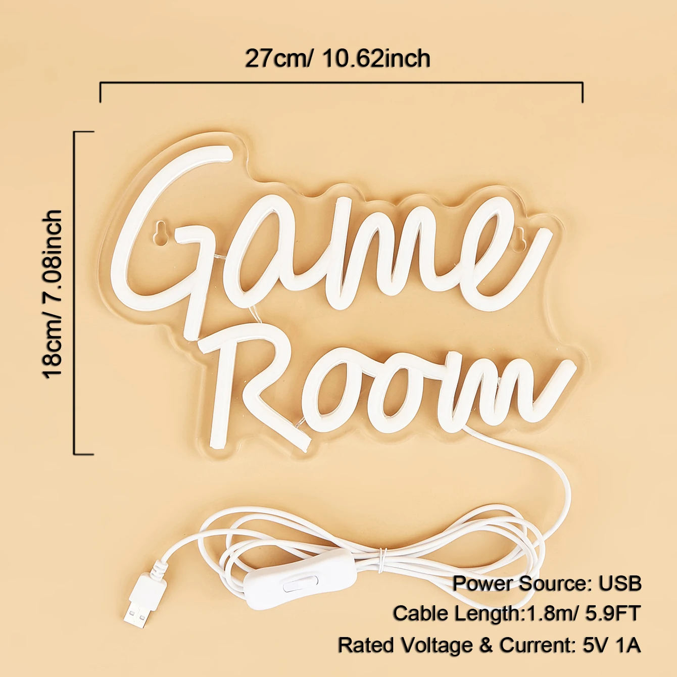 Chi-buy LED 네온 Gameroom USB 전원 네온 사인 장식 램프 표지판 침실 룸 바 숍을위한 생일 선물 벽 예술