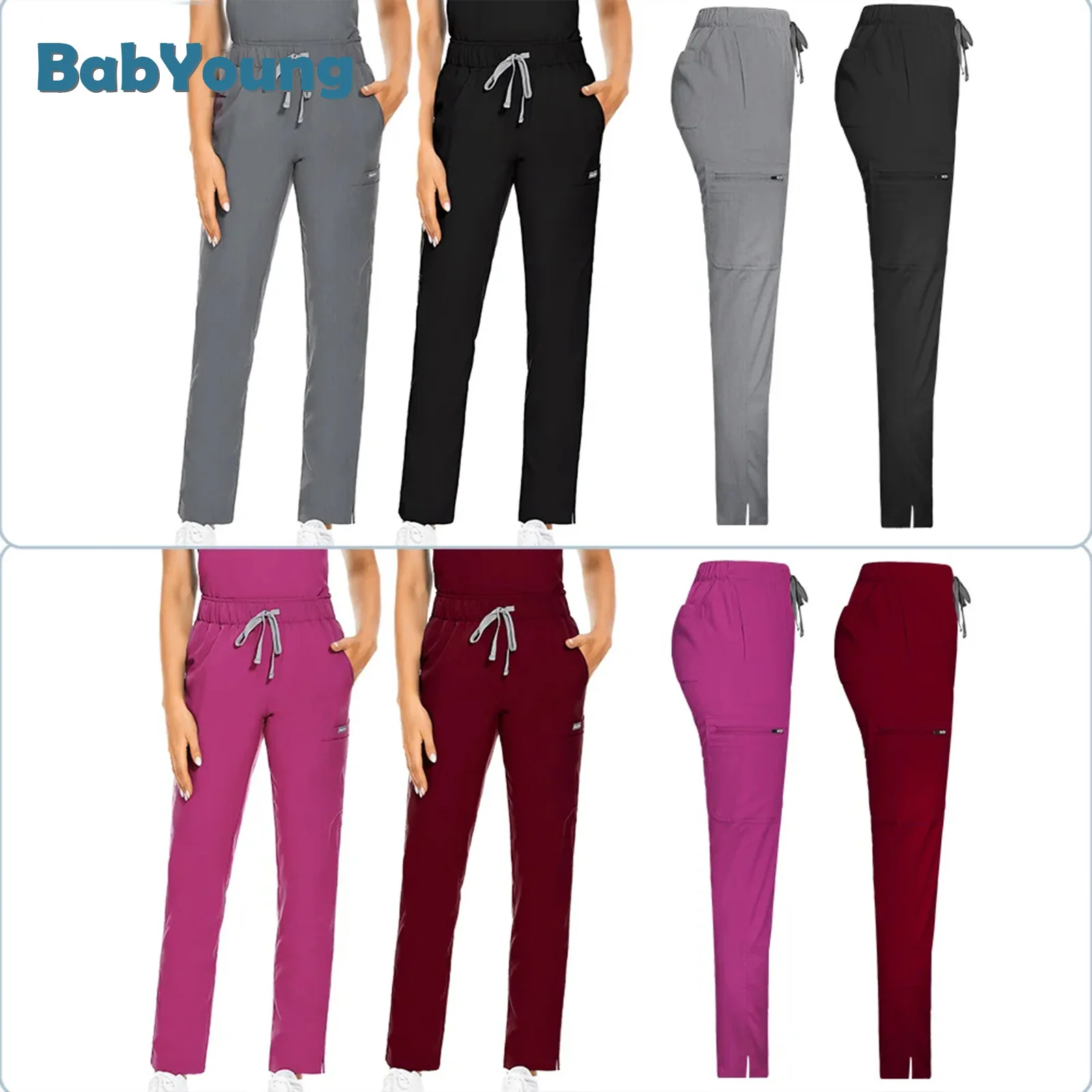 New Pharmacy Work Pants Pet Hospital Nurse Uniform Scrubs Pants Dentistry Doctor Bottoms Lab Spa Surgical Trousers Mens Scrubs