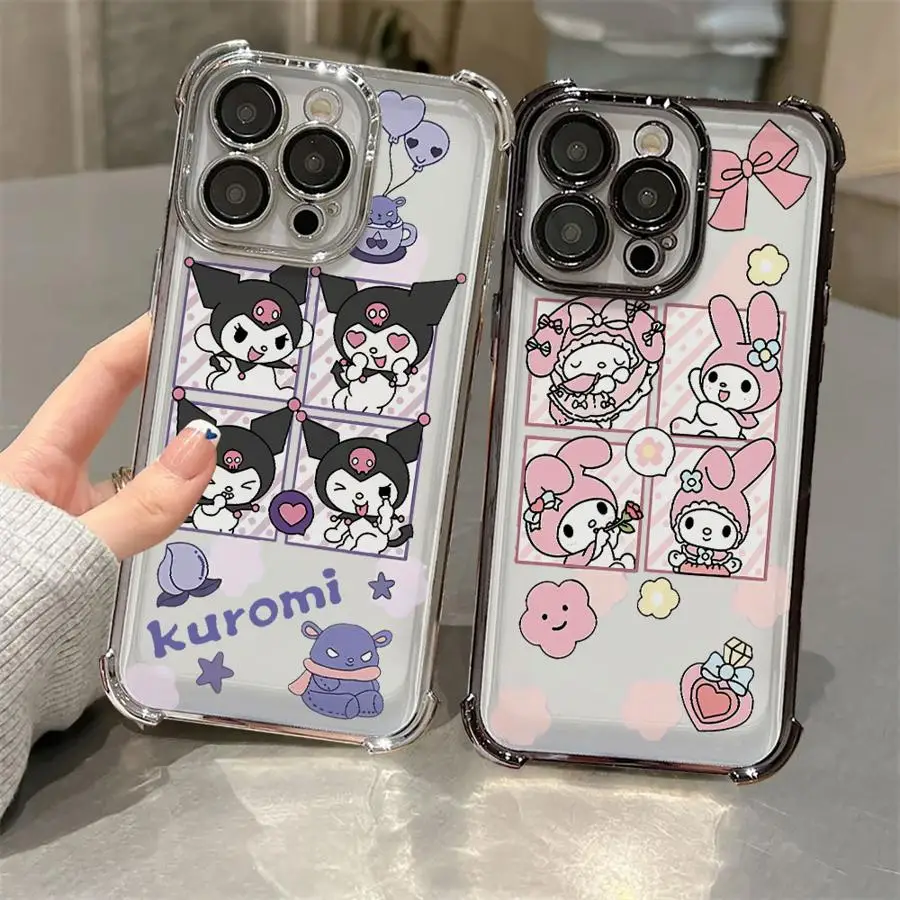 

Phone Cover Case for iPhone 15 Plus 14 11 16 Pro Max 13 12 Cute Sanrio Melody Kuromi