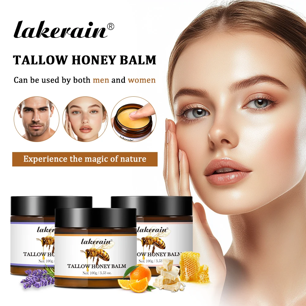 

Organic Tallow Honey Balm Soft And Smooth Skin For Dryness And Itchiness Skin Moisturizing Beef Tallow Face Cream Care