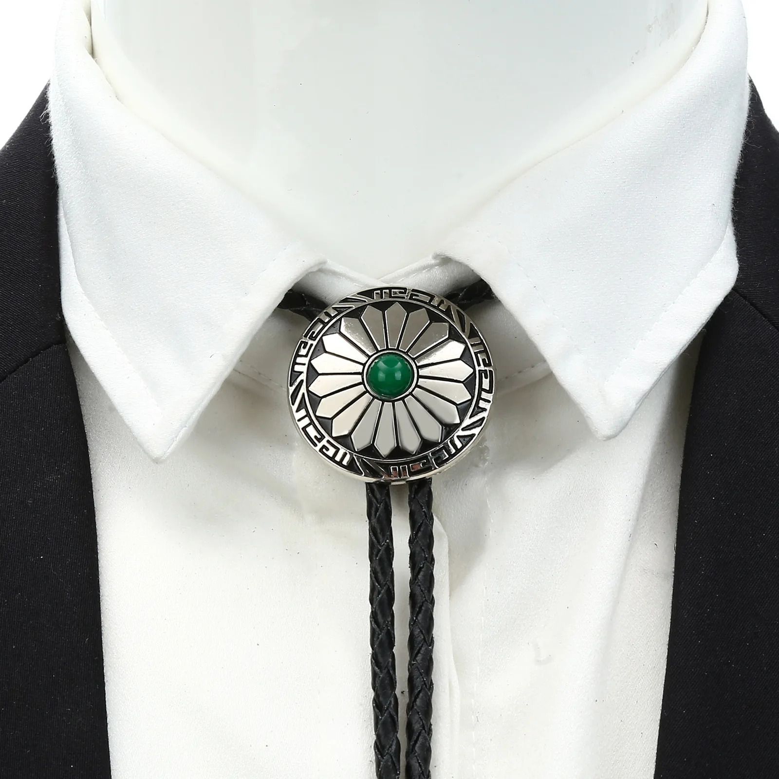 Green Natural Stone Bolo Ties Bowtie Sweater Chain Vintage Fashion British Korean Men\'s Women\'s Suit Shirt Accessories Gifts Tie