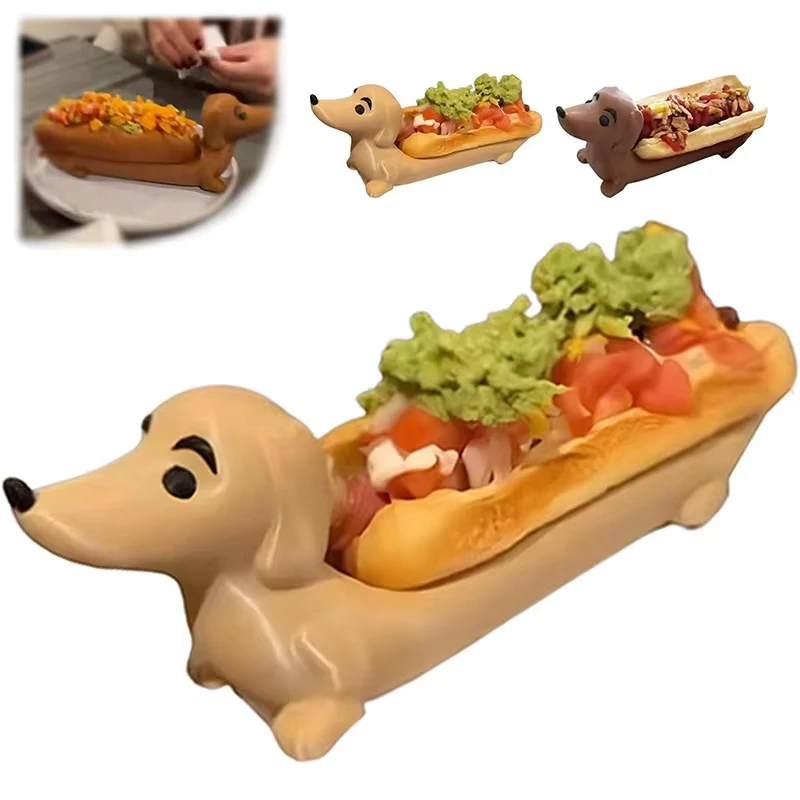 Hot Dog Dachshund Tray Funny Dachshundsnack Dinner Tray Creative Dachshund Decoration Plate Dachshund Holder For Get-Together