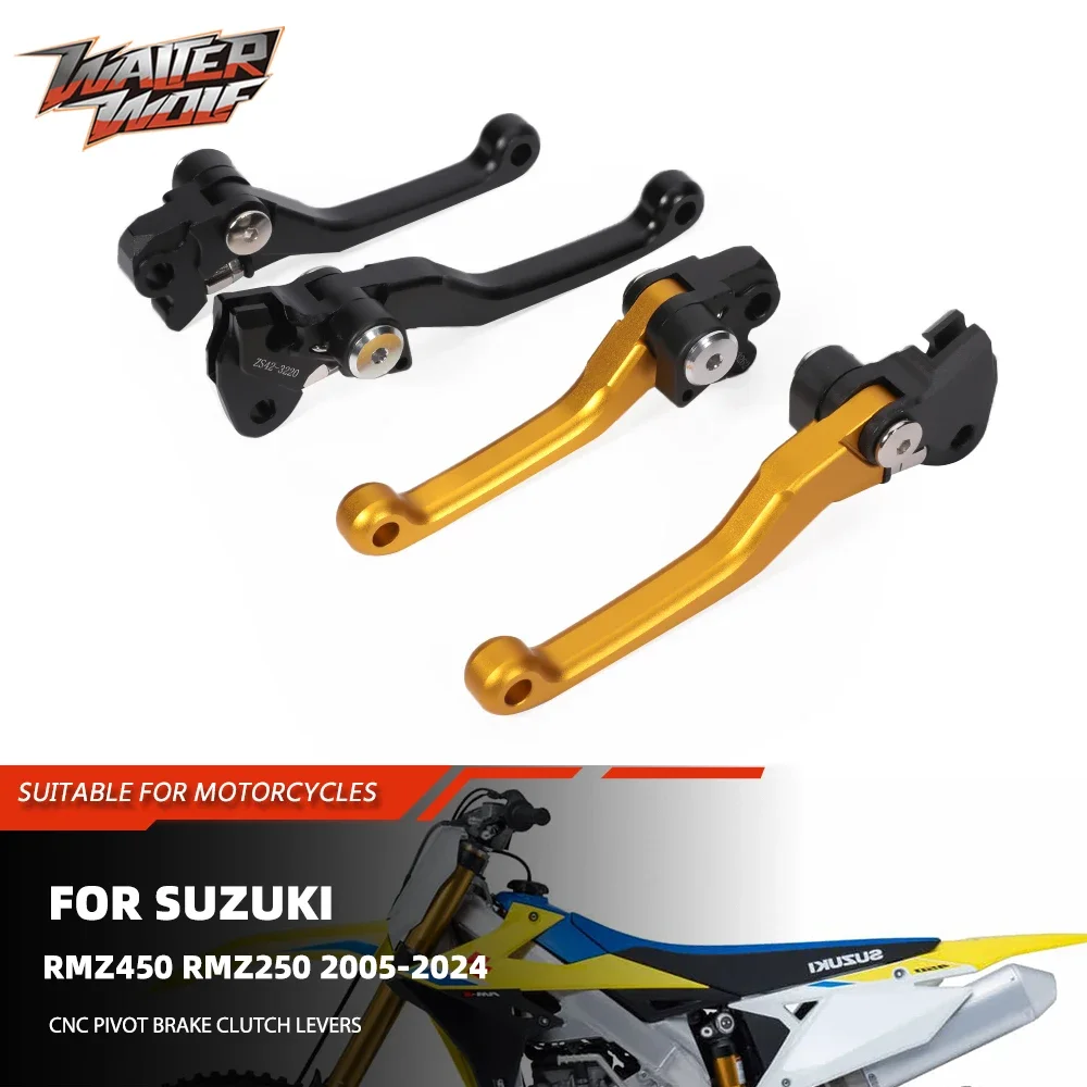 

2024 Motorycle Pivot Handle Control Brake Clutch Levers For Suzuki RMZ450 RMZ250 RMZ 450 250 Accessories Master Cylinder Lever