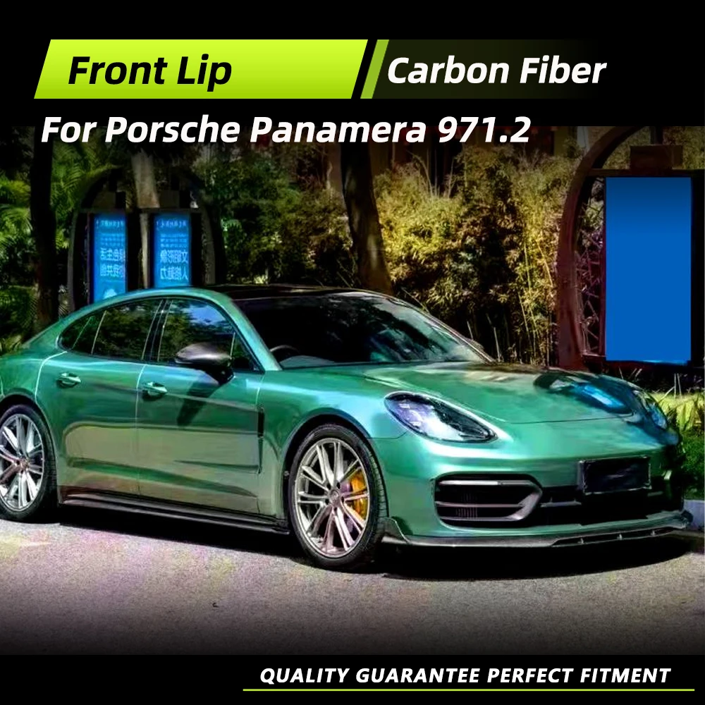 

Car Front Bumper Lip Spoiler Chin Lip Fit For Porsche Panamera 971.2 2023-2026 Carbon Fiber Car Racing Bumper Body Kits Splitter