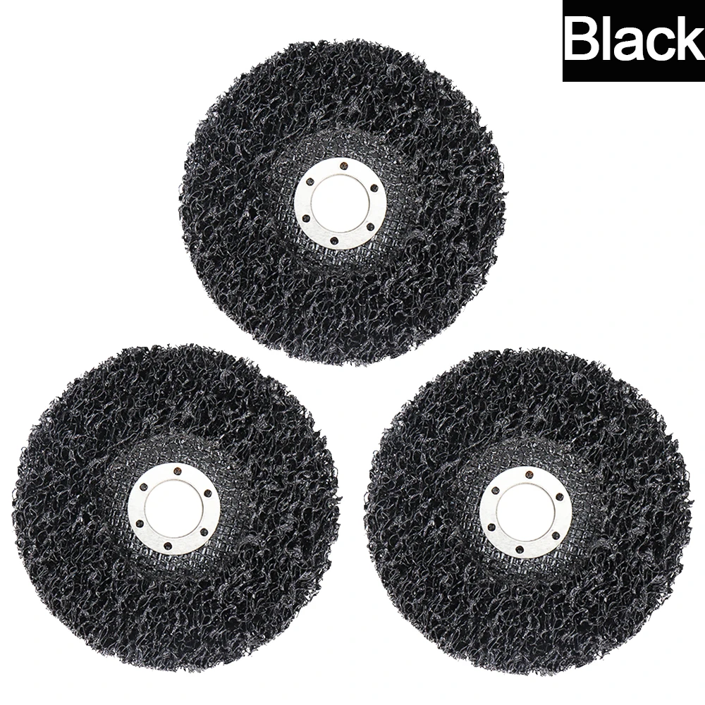 3pcs 100/115/125mm Coral Disc Poly Strip Disc Schurende Wiel Polijsten Strip Disc Verf Roest Remover schoon Voor Haakse Slijper