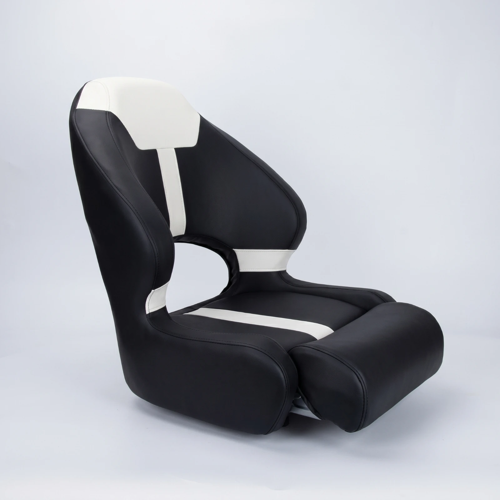 Boat Seat with Leg Support Waterproof High Back Boat Seat Sun-Resistant Fold-down for Captains, Steering Station