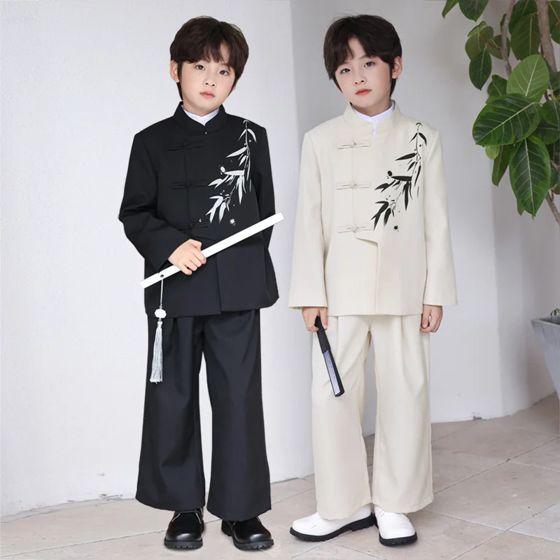 

Boys Sinicism Slim Fit Suits Formal Wear Children Teenagers Best man Performance Host Clothes Kids Students Party Full Dress