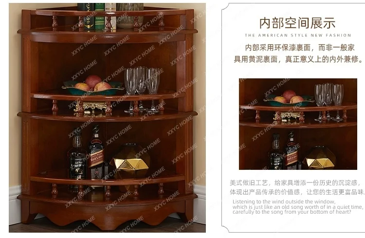 

Solid Wood Storage Rack Wall Corner Triangle Cabinet Organizer