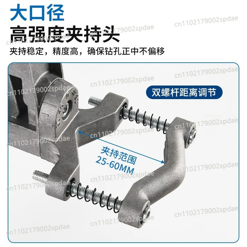 Adjustable Multifunctional Bench Drill Stand - Rotating Hand Drill Workbench for Small Household & Industrial Drilling