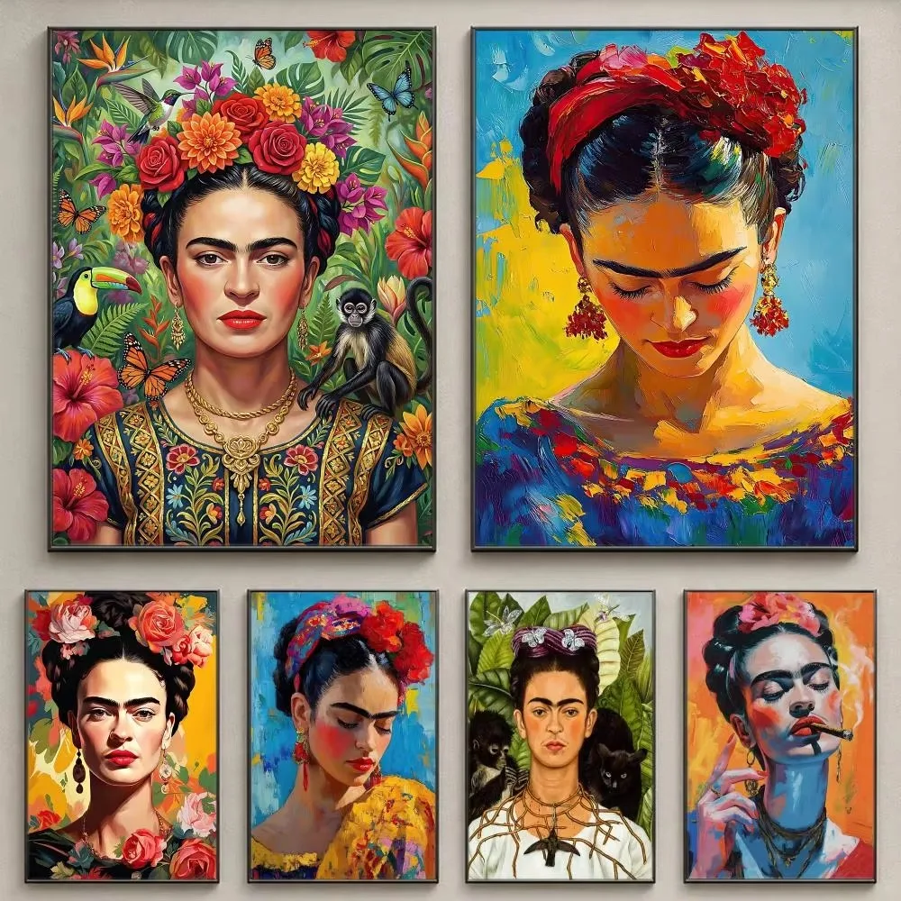 DIY Paint By Numbers Frida Kahlo Abstract Art for Adults Beginner Canvas Wall Art Home Decor Gift Frameless
