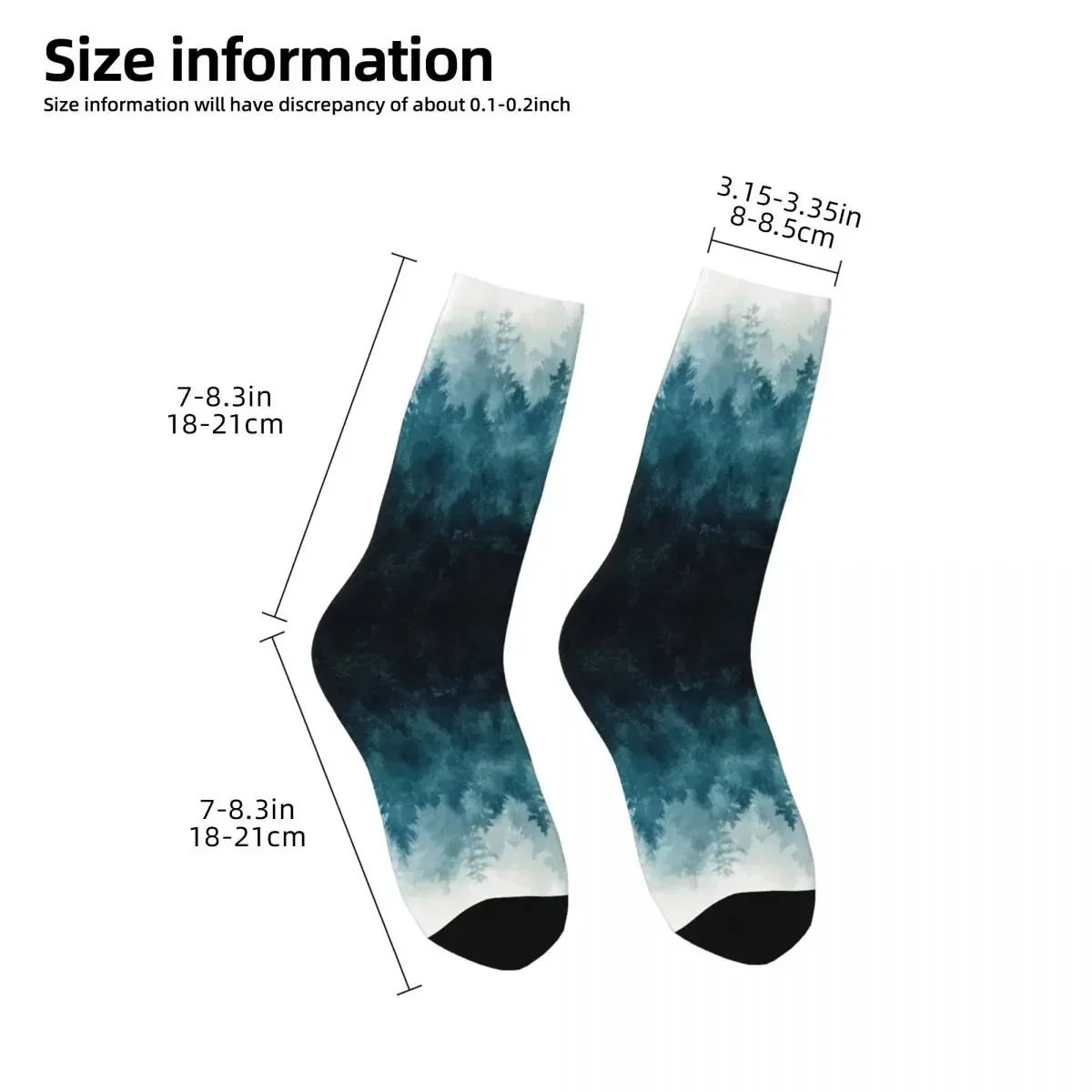 안개가 자욱한 가을 황야 숲 양말 하라주쿠 고품질 스타킹 올 시즌 긴 양말 남성용 여성용 선물 액세서리