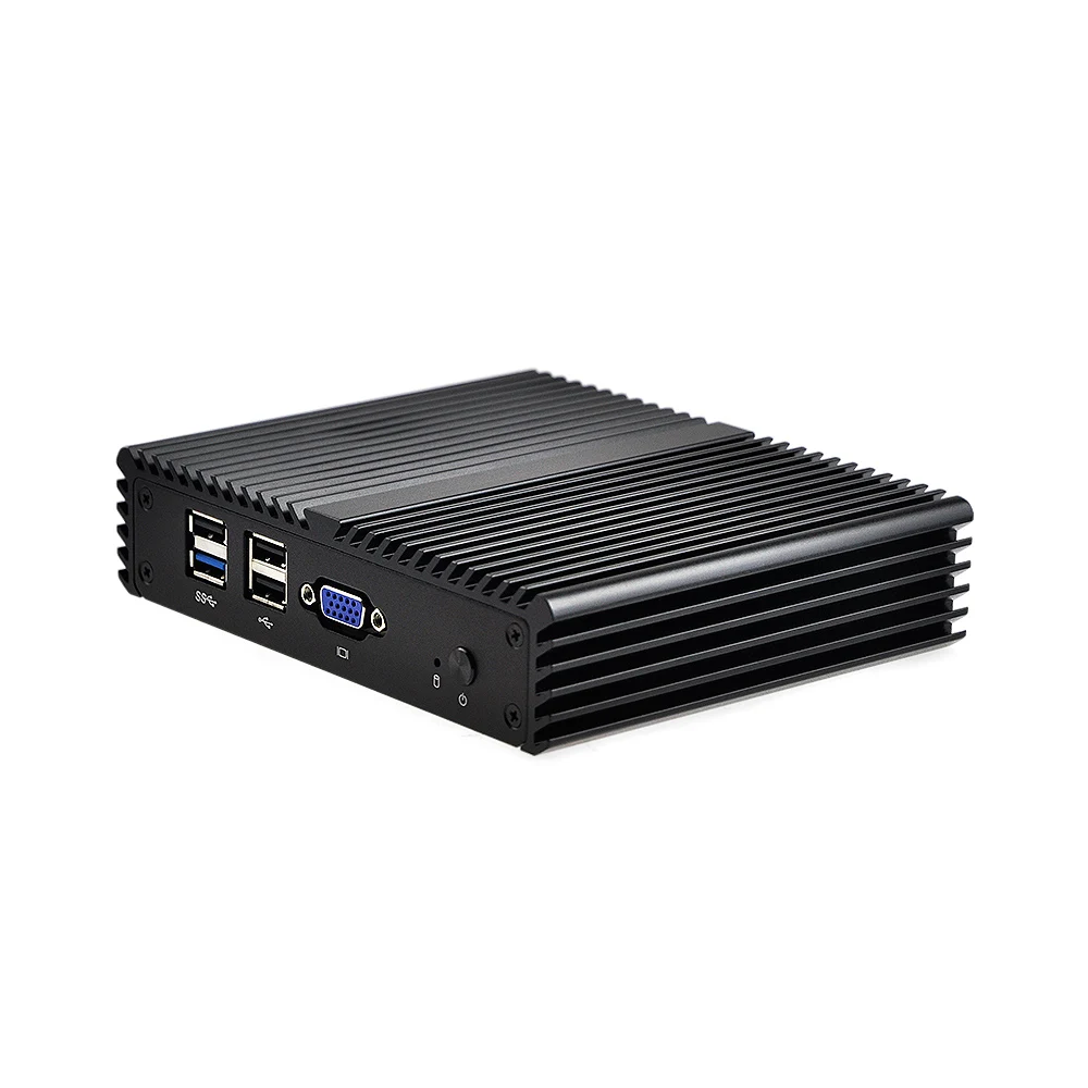 Qotom 4 Ethernet Mini Pc Q190g4n Celeron J1900 N2920 Micro Pc Server Opnsense Industriële Router Fanless Mini-Computer