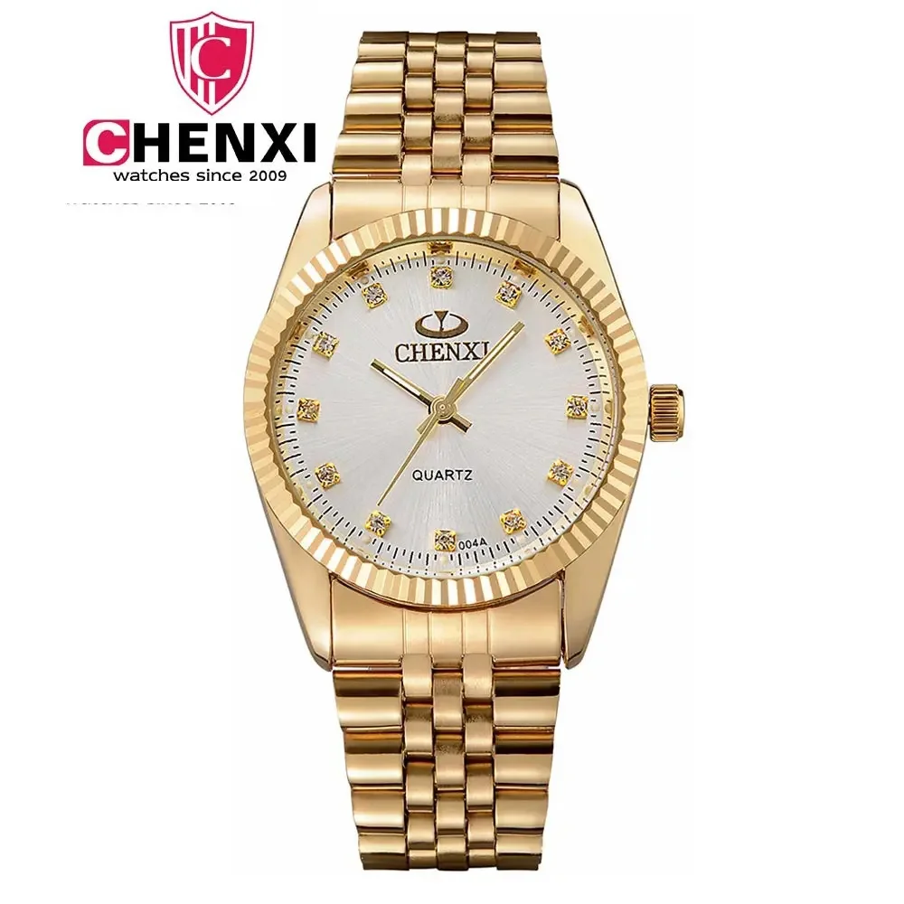 CHENXI Brand Luxe Rvs Analoge Display Datum Mannen Quartz Mannelijke Business Kalender Dress Horloges relogio masculino