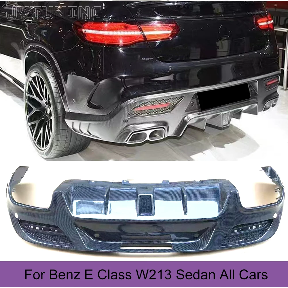 Rear Bumper Lip Diffuser for Mercedes-Benz GLE Class C292 GLE63 AMG 2015 -2018 Carbon Fiber Rear Diffuser Bumper Guard Splitters