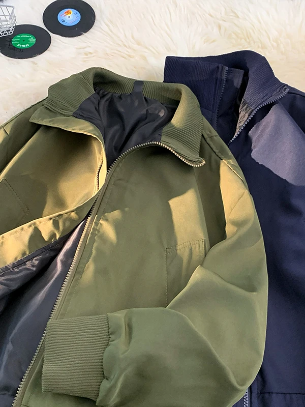 

Мужская хлопковая куртка-пилот с воротником-стойкой, утепленная, теплая, в бейсбольном стиле, осенне-зимняя верхняя одежда, повседневное модное пальто