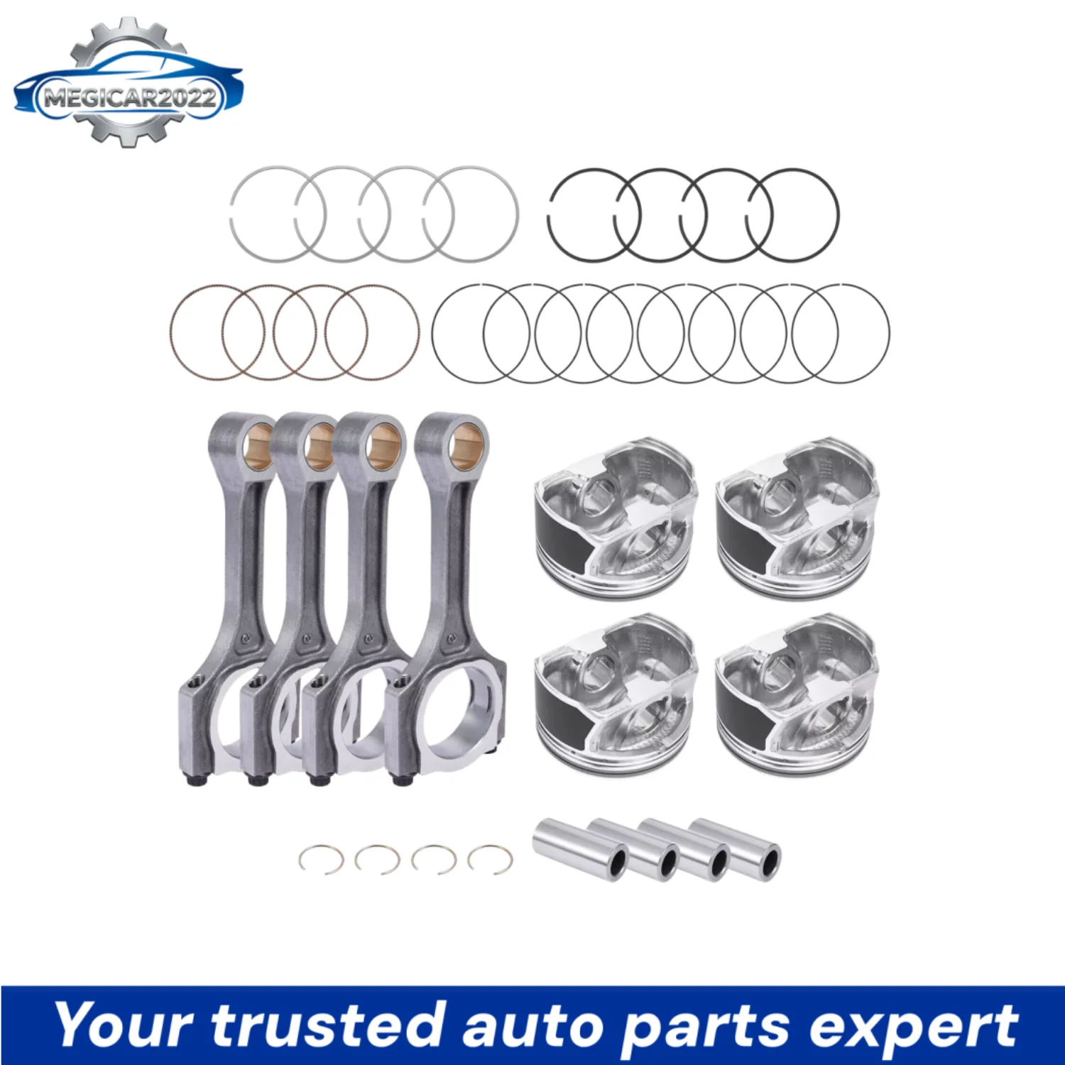 23040-2G200 23410-2G201 23510-2G5002 3040-2G200 Connecting Rod Piston Kit Piston Ring For Hyundai Tucson Sonata Kia 2.4L
