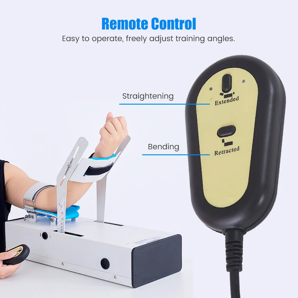 Dispositivo de entrenamiento de rehabilitación de articulación de codo y brazo, herramienta automática de ejercicio postoperatorio para fracturas en el hogar, flexión y extensión de brazos