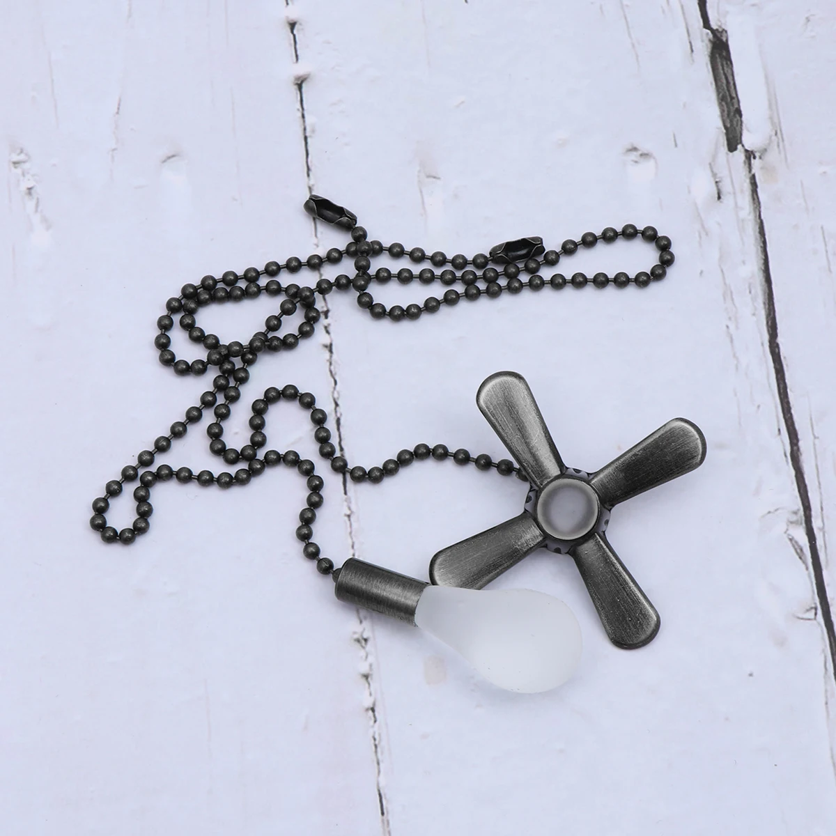 

1Set Metal Ceiling Fan Pull Black Durable Replacement Connector For Switch Chain Pulls Set Beaded Ball Design Home
