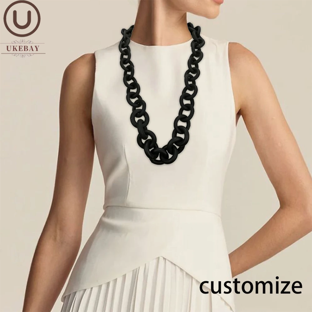 UKEBAY Customize Statement Boho Necklace for women Gothic Handmade Rubber Jewelry Unique Gift Daily Wear Party Fashion Jewelry