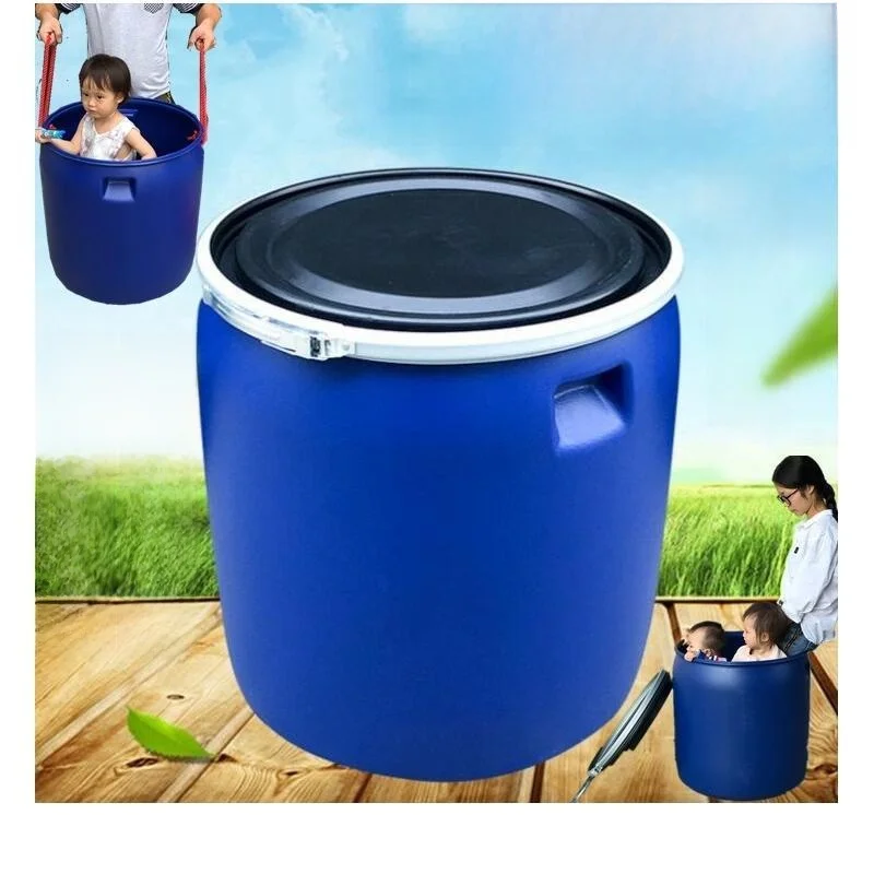 aosend-150l-thickened-plastic-fish-bucket-with-half-length-design-for-seafood-and-fish-storage-heavy-duty-water-storage-barrel