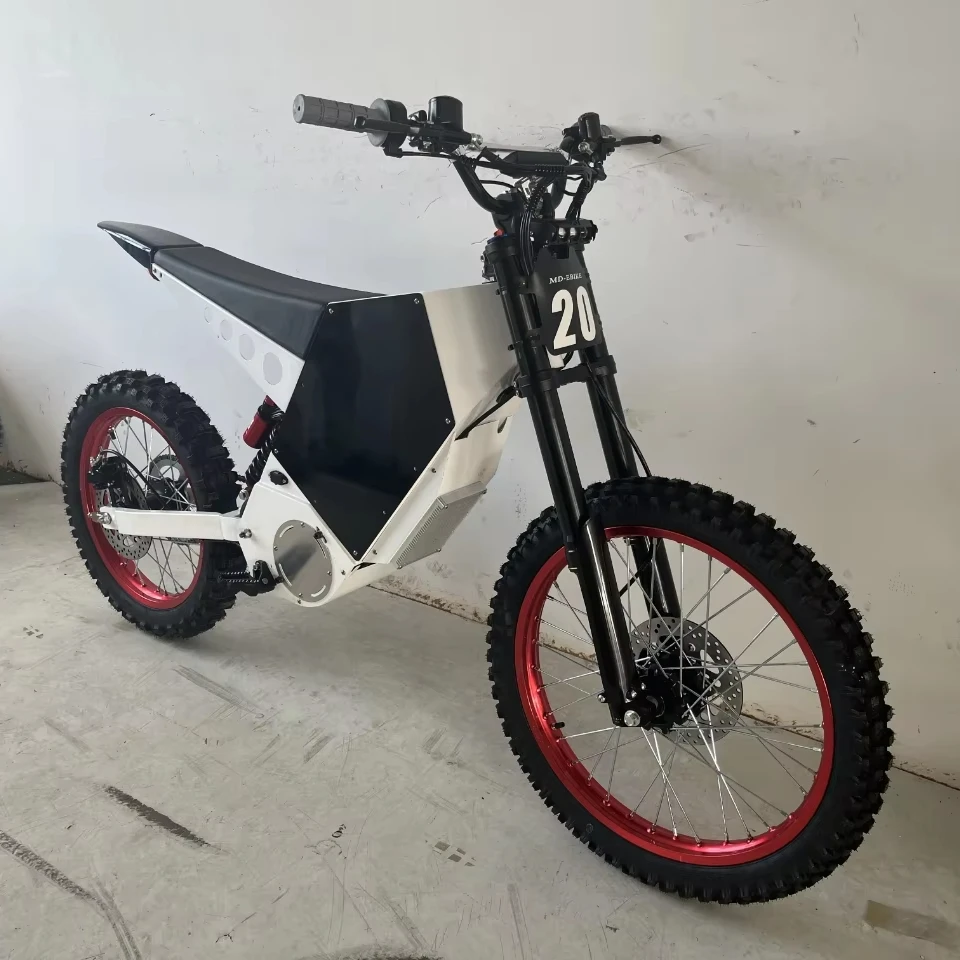 2026 New MDX-20 72V 75Ah Battery Electric Central Motor Bike with Secondary Transmission of Belts and Chains Dirt Bike