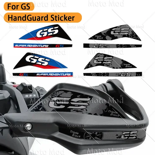 Pegatinas protectoras de manos para motocicleta, calcomanías impermeables para R1250GS ADV R1200GS Adventure F850/750/650GS F900XR 40 años Triple negro