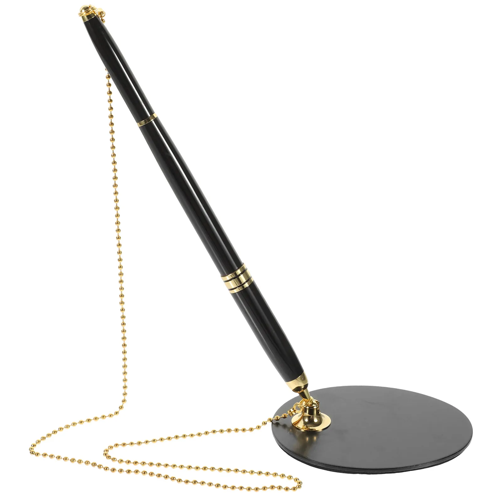 

Stainless Steel Multi-Function Signature Office Business Writing Refillable Desk Standing Ballpoint Pen For Adults Teens