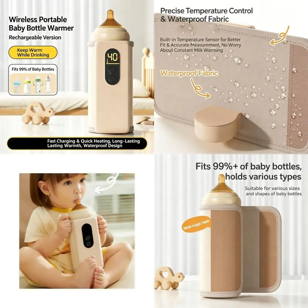

Handheld Baby Milk Warmer USB Charging Present For New Families F19F