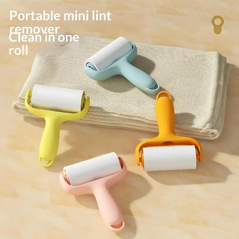 Mini Portable Lint Roller High Adhesive Sticky Cleaner for Pet Hair Clothes Dust Car Interior Cleaning
