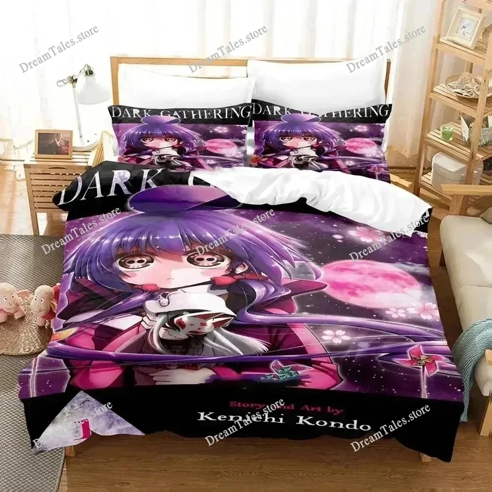 

3D Print Dark Gathering Bedding Set Boys Girls Twin Queen King Size Duvet Cover Pillowcase Bed Boys Adult Home Textileextile