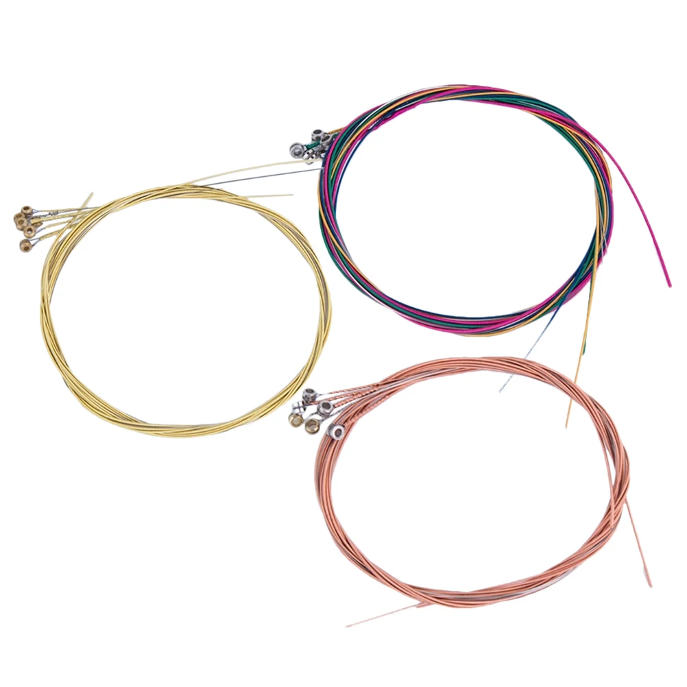 

3 Sets 6 Strings Brass Colored Steel Acoustic Guitar Parts Replacement Accessories Folk Classic Musicals