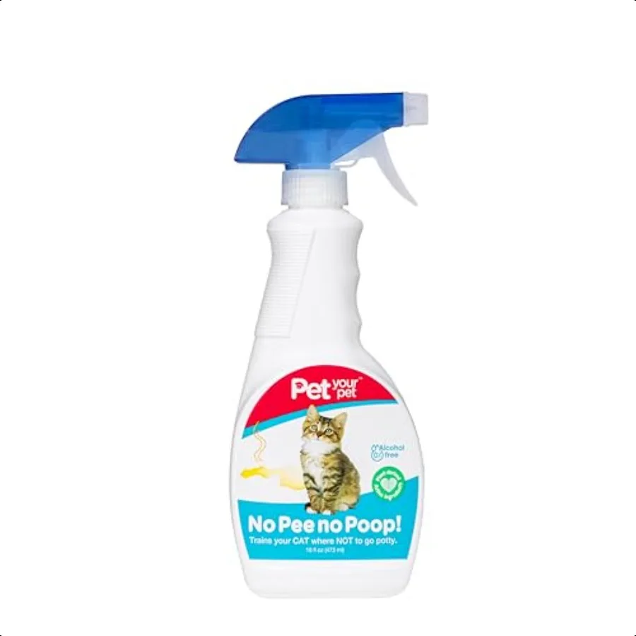 

No Pee No Poop Cat Potty Training Spray 16 Fl Oz NonToxic Cat Spray No Mark for Urine Marking Pooping Natural Pee Deterrent Spr