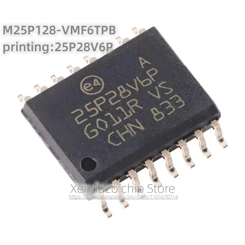 10pcs/lot M25P128-VMF6TPB printing 25P28V6P SOP-16 package Original genuine 128Mb serial flash embedded storage chip