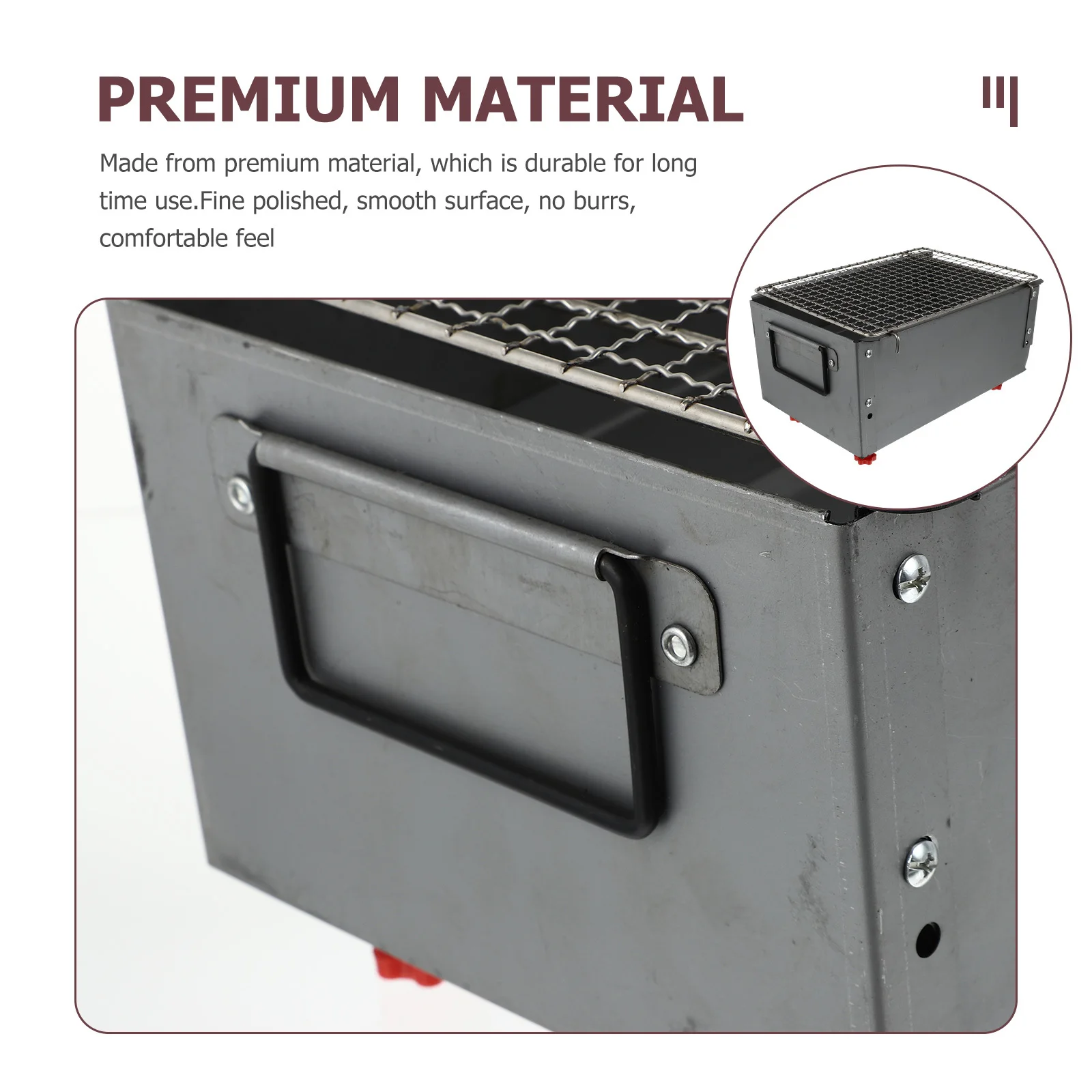 

Premium Material Outdoor Bbq Stove Thickened Iron Alloy Grill Compact Design for Camping Hiking Garden Activities Rustproof