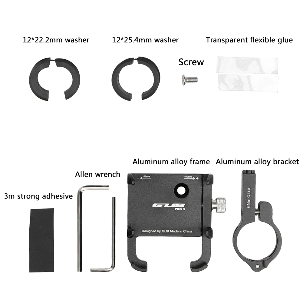 GUB PRO3 Fahrrad & Motorrad Telefon Mount Aluminium Fahrrad Telefon Halter Halterung für iPhone Samsung 3,5-6,2 zoll Fahrrad halterung Montieren – Detail 9