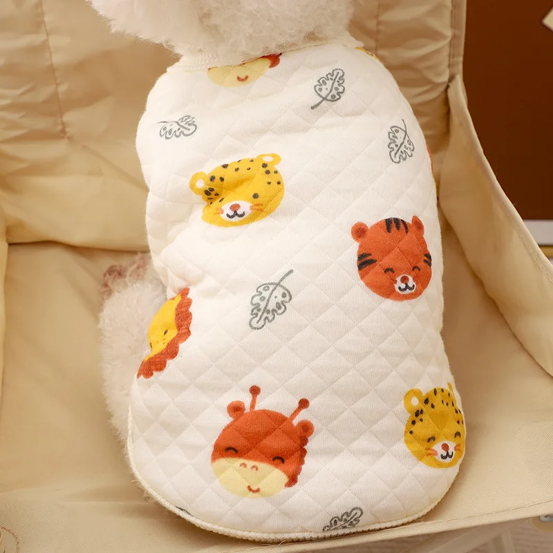 

INS Pet Clothes Cute Lion animals Plus Velvet Vest WinterPuppy Vest Teddy Cat Winter Vest Puppy Dog Cotton Coat Dog Clothing