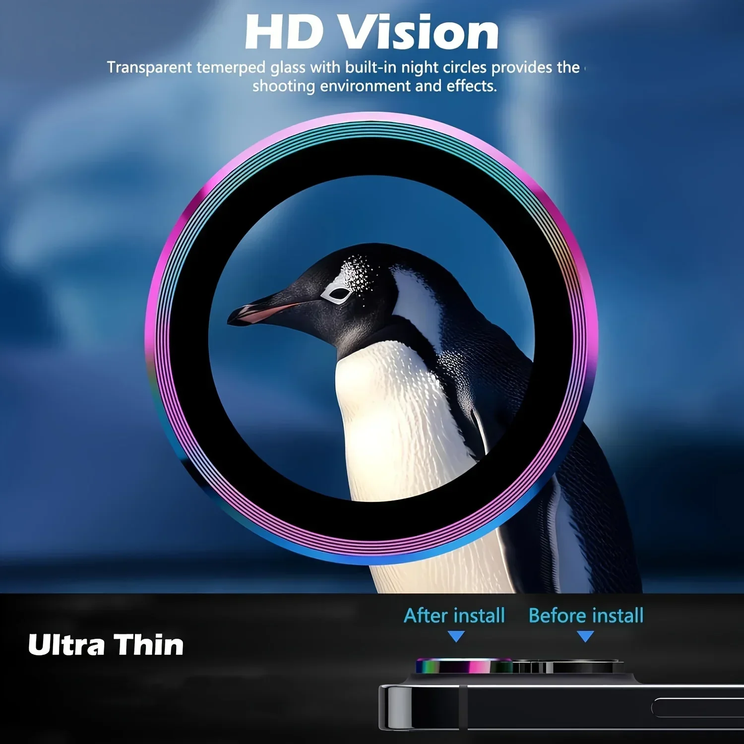 2-3 قطعة حامي عدسة الكاميرا الملونة آيفون 16 15 برو ماكس زائد 13 12 برو ماكس فيلم الكاميرا الزجاج المقسى متعدد الألوان واقية