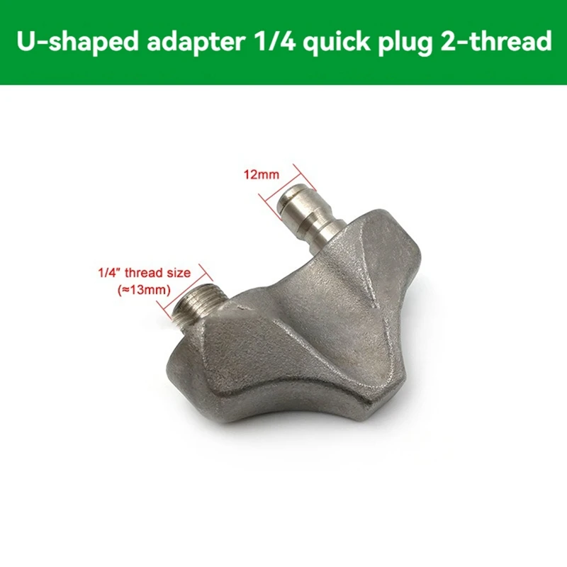 SHGO U-Shaped Adapter for High Pressure Sewer Cleaning Nozzle - Pipe Cleaning Drain Line Flushing Tool Metal