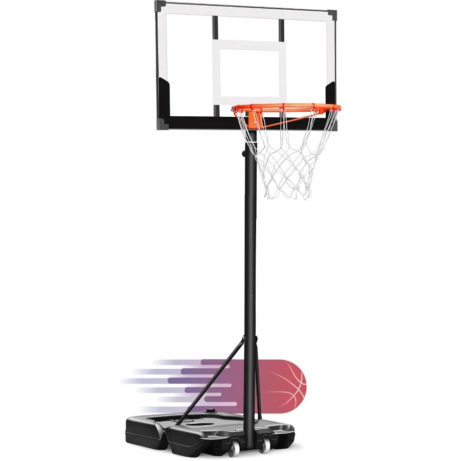 

Basketball Hoop 29 in Backboard 3.2 to 7.2FT Adjustable Height Swimming Pool Basketball Hoop Outdoor for /Adults Indoor Outdoor