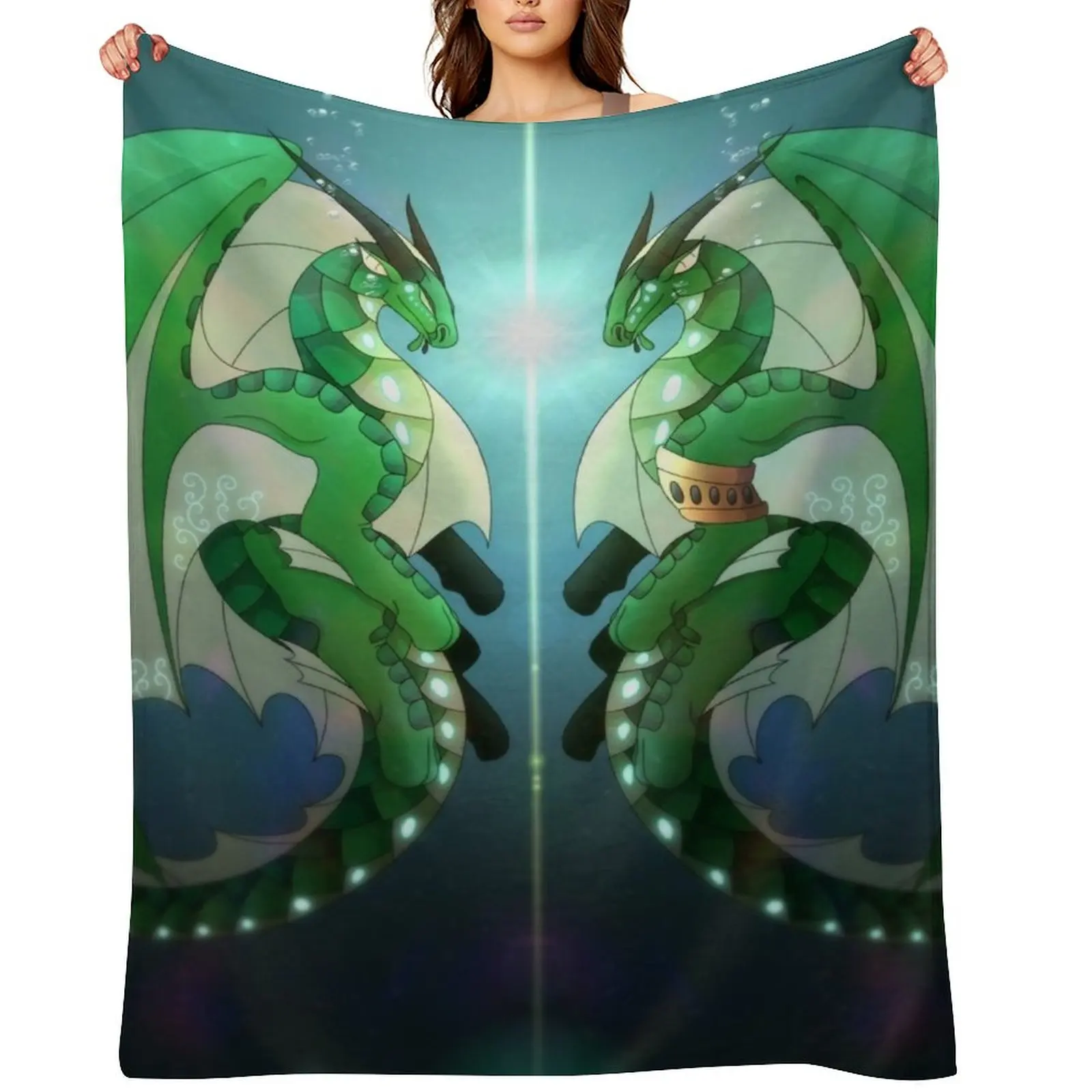 

Wings of Fire - Fathom and Turtle Throw Blanket Luxury Thicken Personalized Gift Soft cosplay anime Blankets