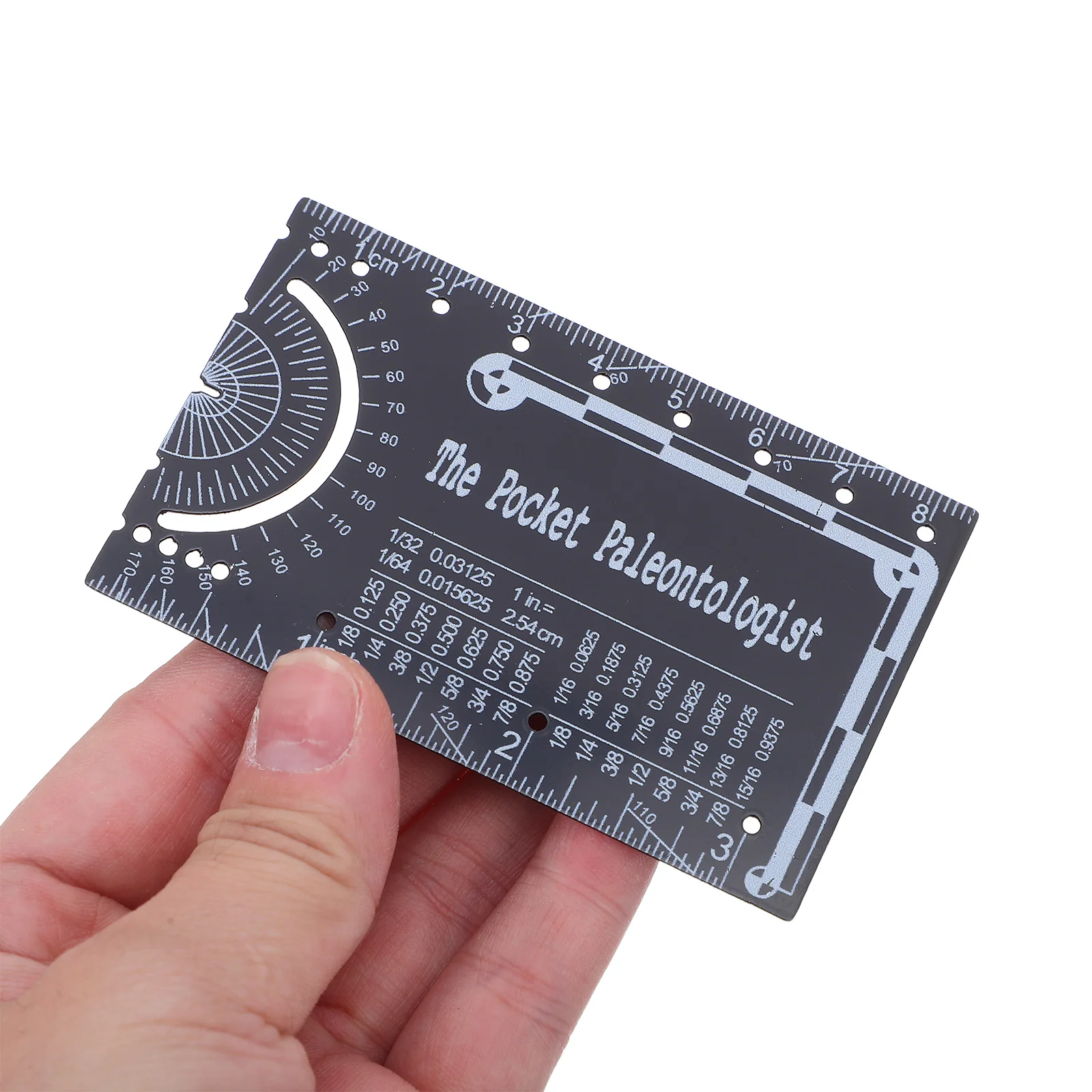 Small Metal Engineering Ruler Mechanical Protractor Compass Scale Graduation Gadget Civil Engineer Metric Pocket Rule Lab Gear