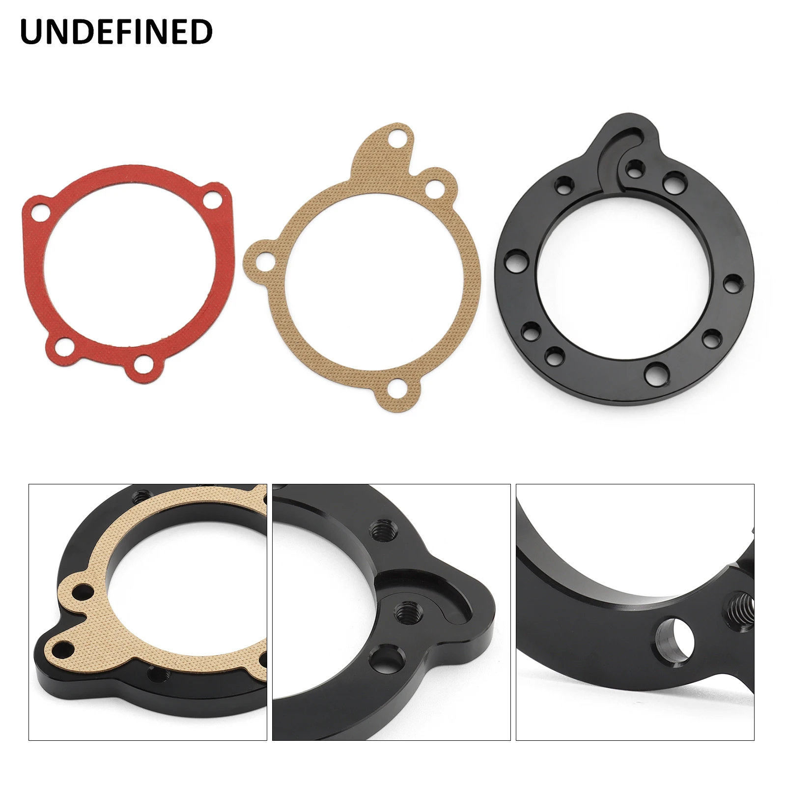 

Aluminum Motorcycle CV Air Filter Cleaner Adapter Plate Black Chrome Fit For Harley S&S Super E G Carb Carburetor Accessories