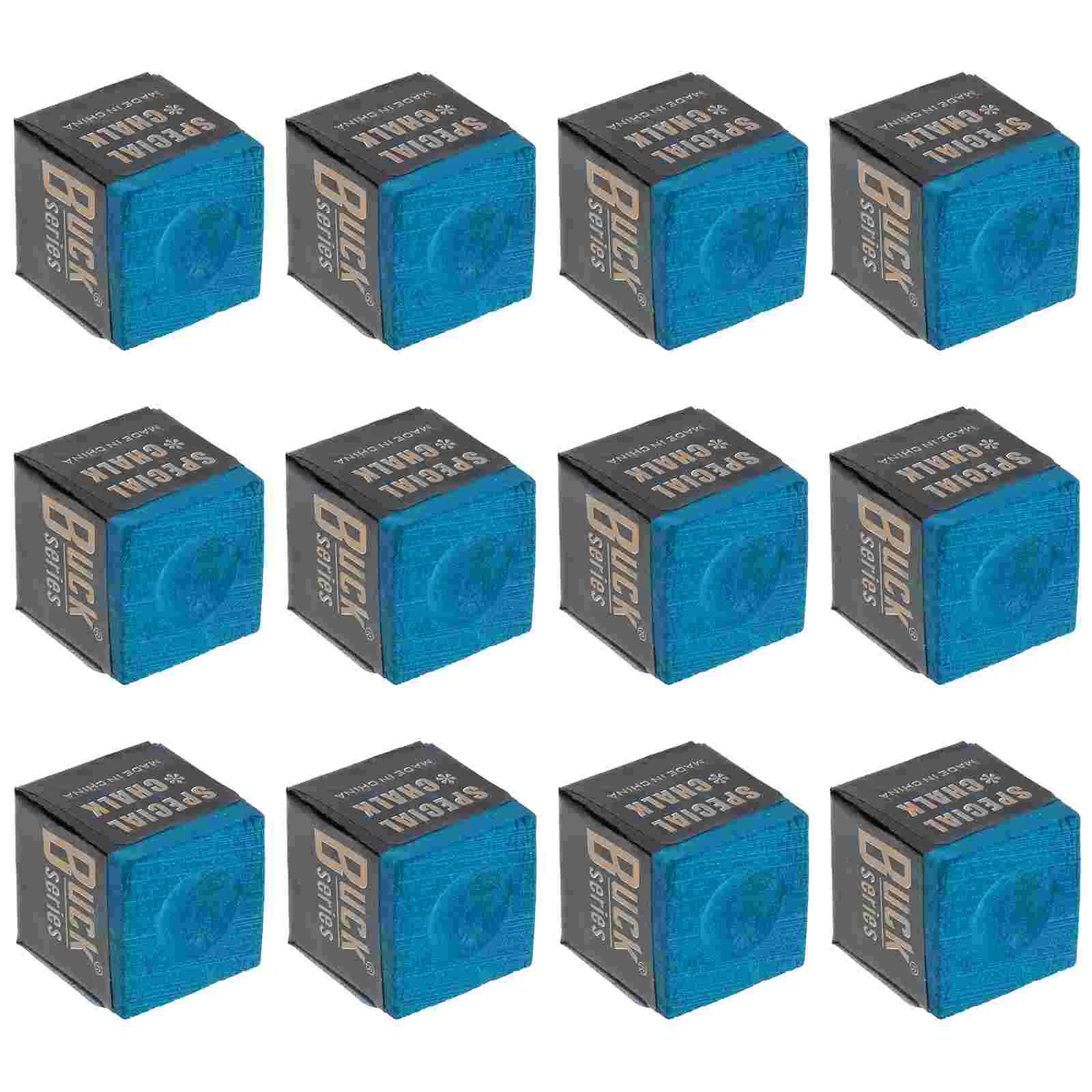 12 Pcs Billiard Accessories Tables Pool Chalk Sports Snooker Club Chalks Billiards Game Cue Chocolate Powder Stick Wiping