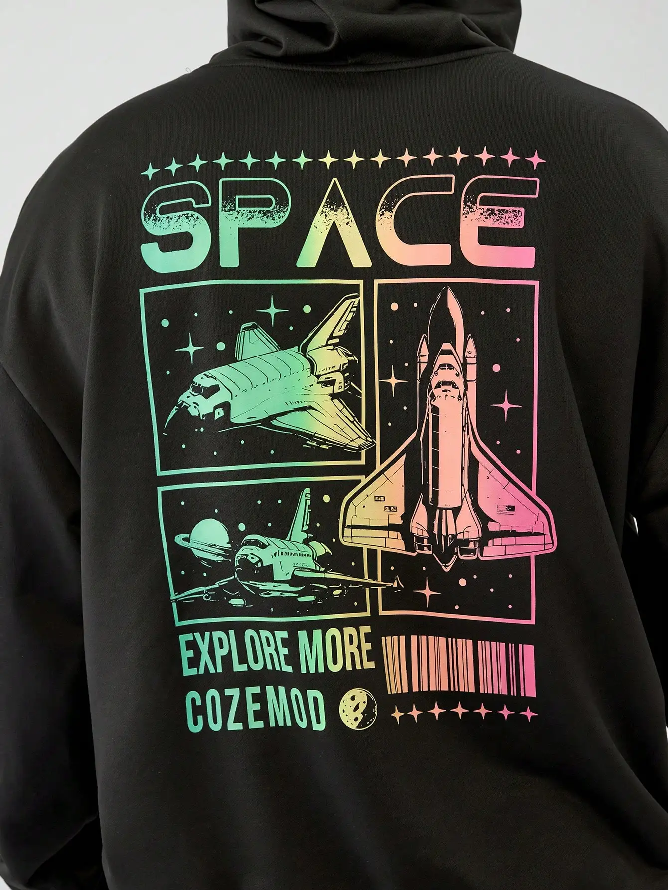 سترة بغطاء للرأس للرجال لعام 2025، سترة بغطاء للرأس بأكمام طويلة متدرجة ملونة على شكل طائرة فضفاضة ومقاس كبير، نمط الخريف/الشتاء للرجال