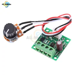 High Precision 1.8V 3V 5V 6V 9V 12V PWM DC Motor Speed Controller Fuse 2A Over Current Protection with Knob Potentiometer Switch