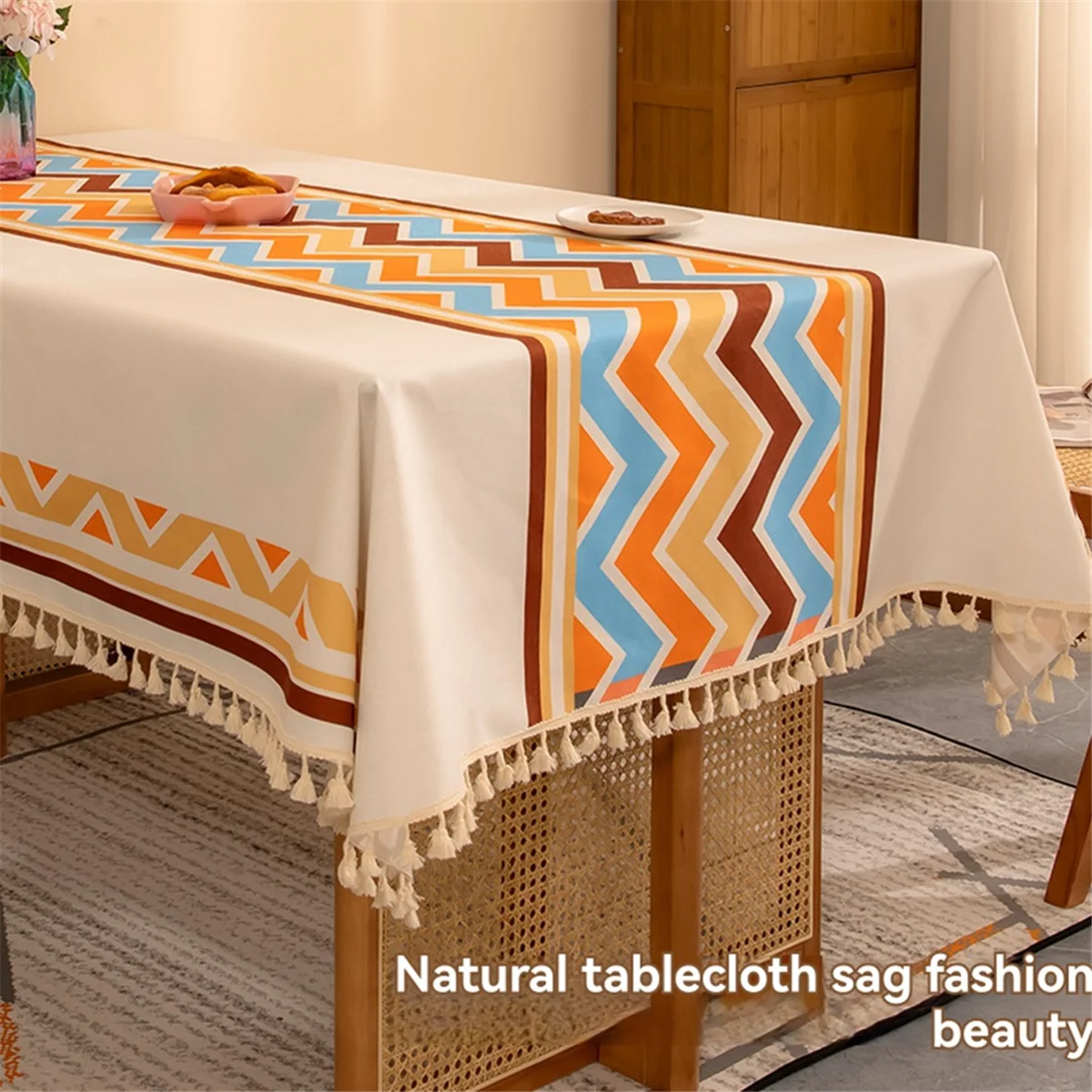 Mantel Y31A, decoración de mesa elegante, evento festivo, regalo de celebración familiar, cuadros azules y blancos