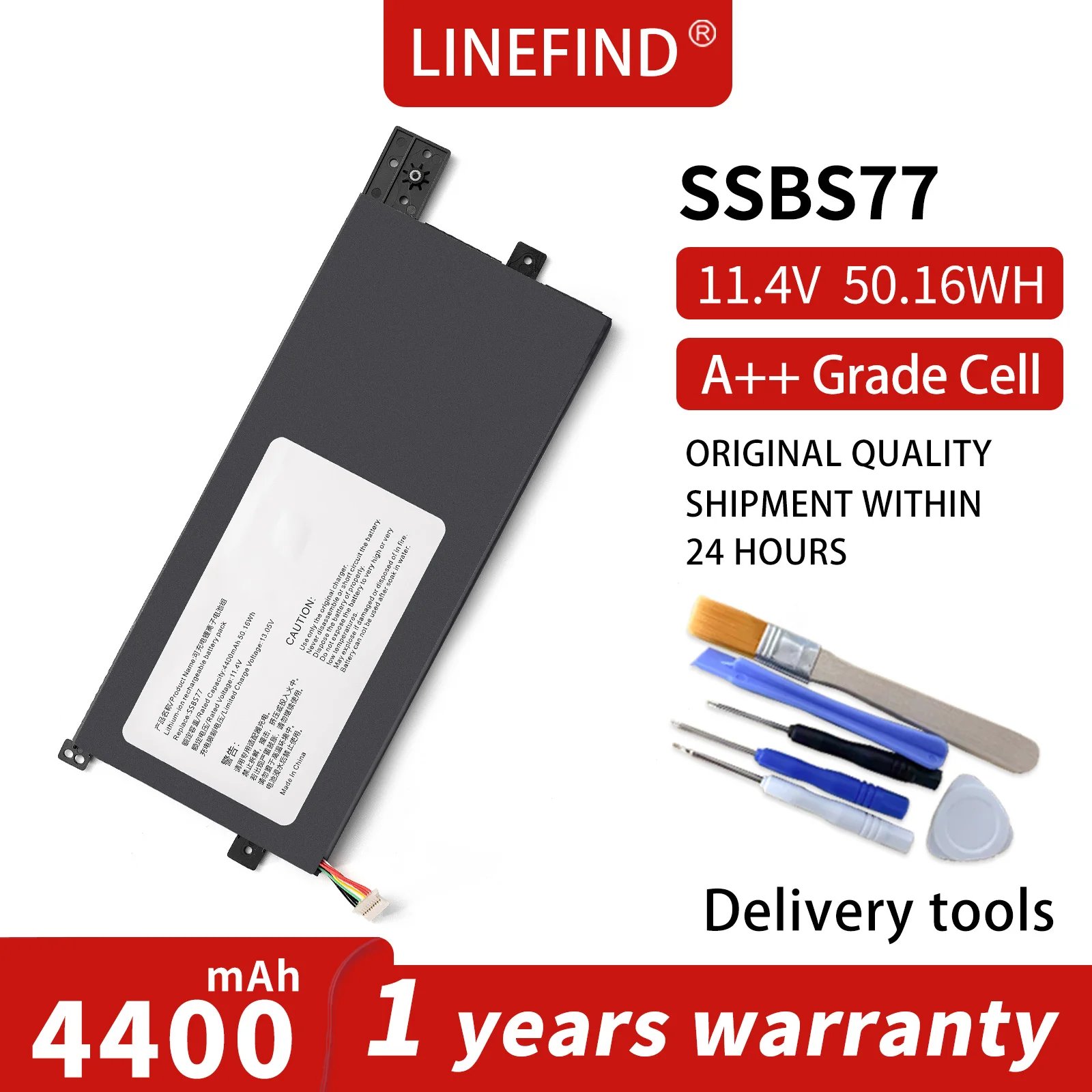 

SSBS77 4400mAh 11.4V Battery for Shenzhou Mechrevo S3 PRO S5 RHD-5BB4U S5R-5BB4U S3-01 S3-02 Laptop Battery