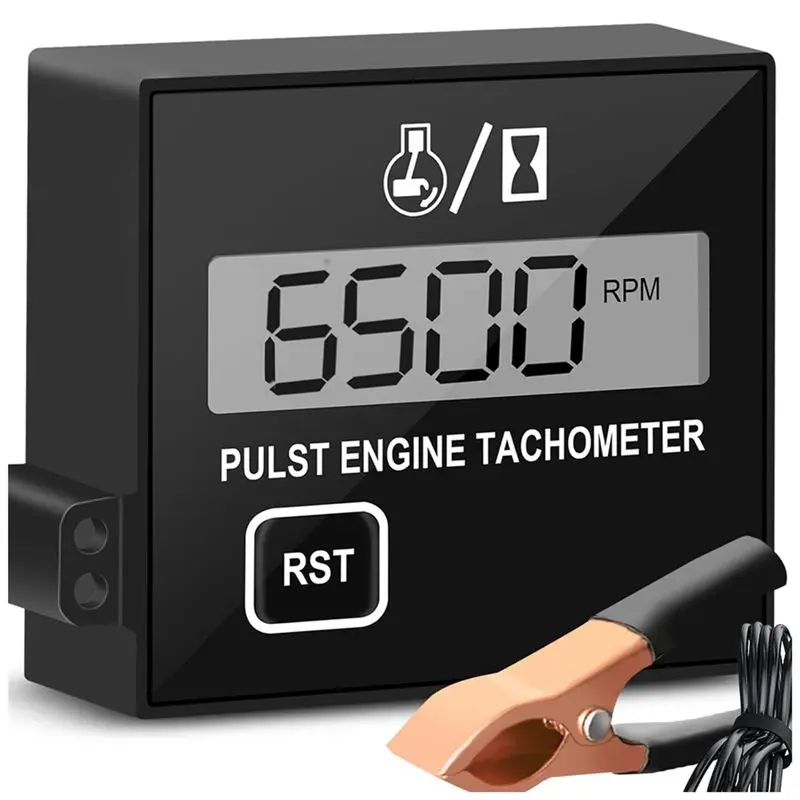 Tacómetro Digital Multiusos para Motos, Tacómetro para Motores Pequeños, Velocímetro de Pulsos con Pantalla Digital, Tacómetro Electrónico para Motocicletas