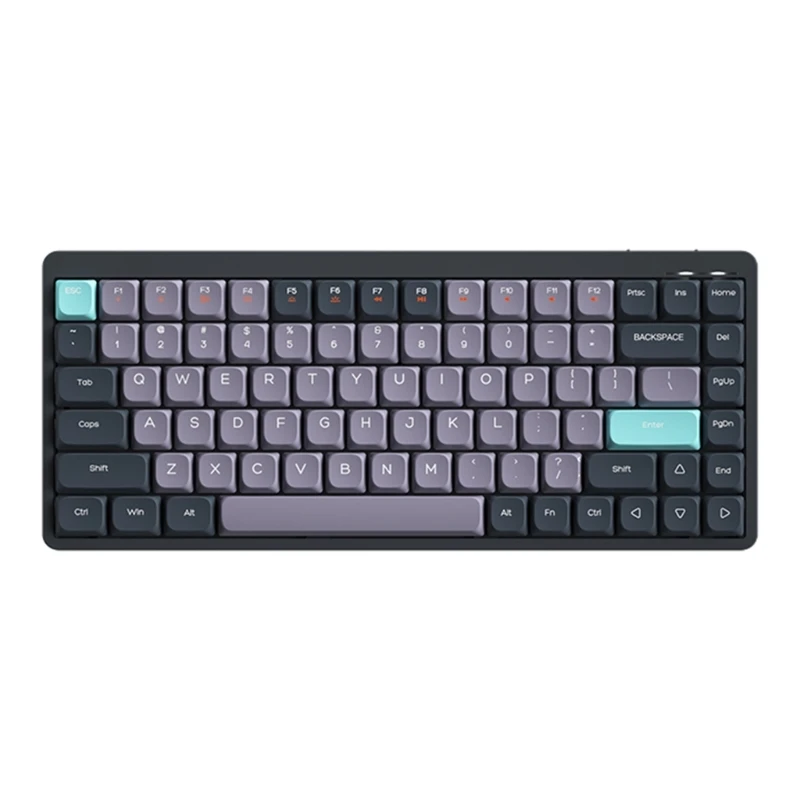 Wired/2.4G BT 5.0 YK75 White Backlight Mechanical Gaming Keyboard 75% Double Shot PBT Keycaps Compact Keyboard Dropship